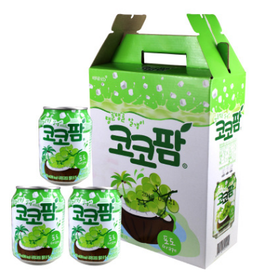 韩国进口 海太可可粒椰子葡萄汁饮料238ml*72瓶
