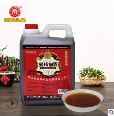 曼玲鱼露桶装1L鱼酱油提味增鲜海鲜调味品家庭实惠装冬阴功汤