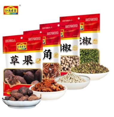 香料调料大全组合云南草果八角青花椒白胡椒50g*4袋炒菜厨房调味