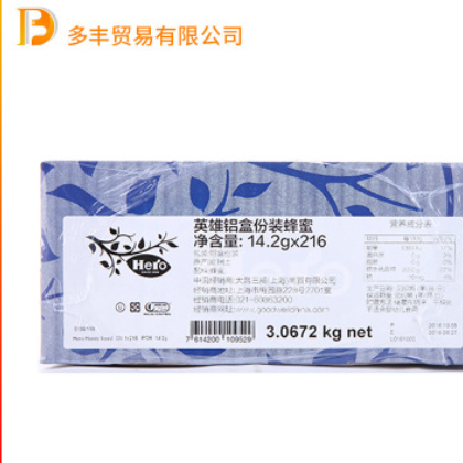 瑞士原装进口英雄铝份装蜂蜜果酱14.2g*216 Hero蜂蜜果酱