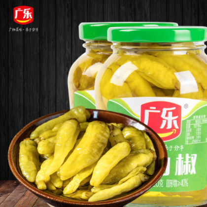广乐野山椒200g瓶装 四川泡椒水凉拌菜调料剁椒泡凤爪小米椒批发