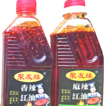 四川聚有缘 红油辣椒油 400ml * 12瓶/箱【麻辣味】【香辣味】