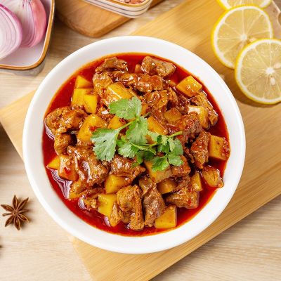 新美香预制菜半成品土豆牛肉200g商用外卖速食包料理包批发盖浇饭