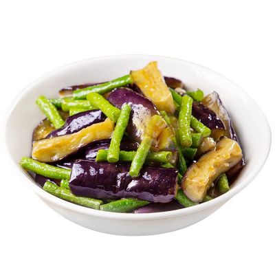 新美香预制菜小碗菜豆角茄子200g冷冻盖浇饭速食包商用外卖料理包